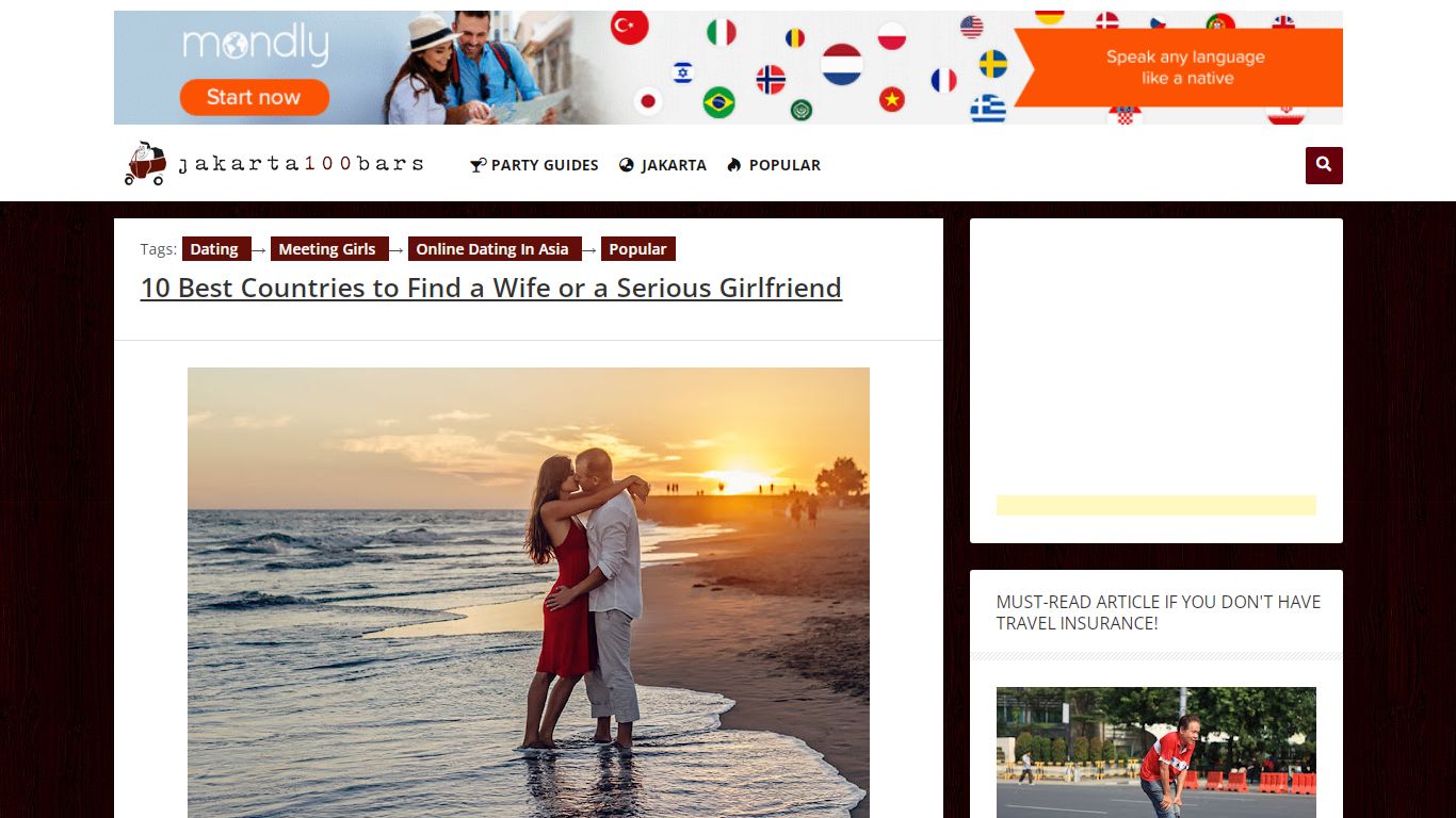 10 Best Countries to Find a Wife or a Serious Girlfriend - Jakarta100bars